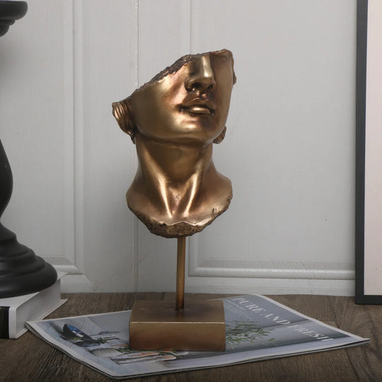 Room Decor 1pc Classic Bust Statue Decor, Resin Art Sculpture Ornament, Original Tabletop Bust, Collectible Craft Home Decor