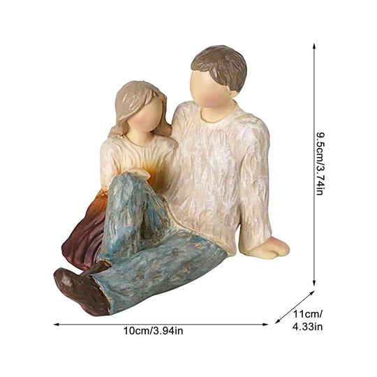 Resin Family Figures Hand Painted Character Figurines