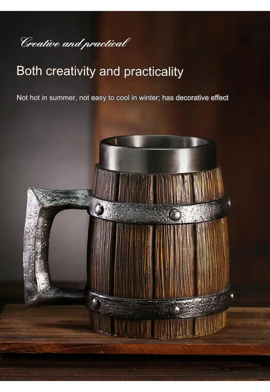 Hot-selling Wooden Barrel Beer mug