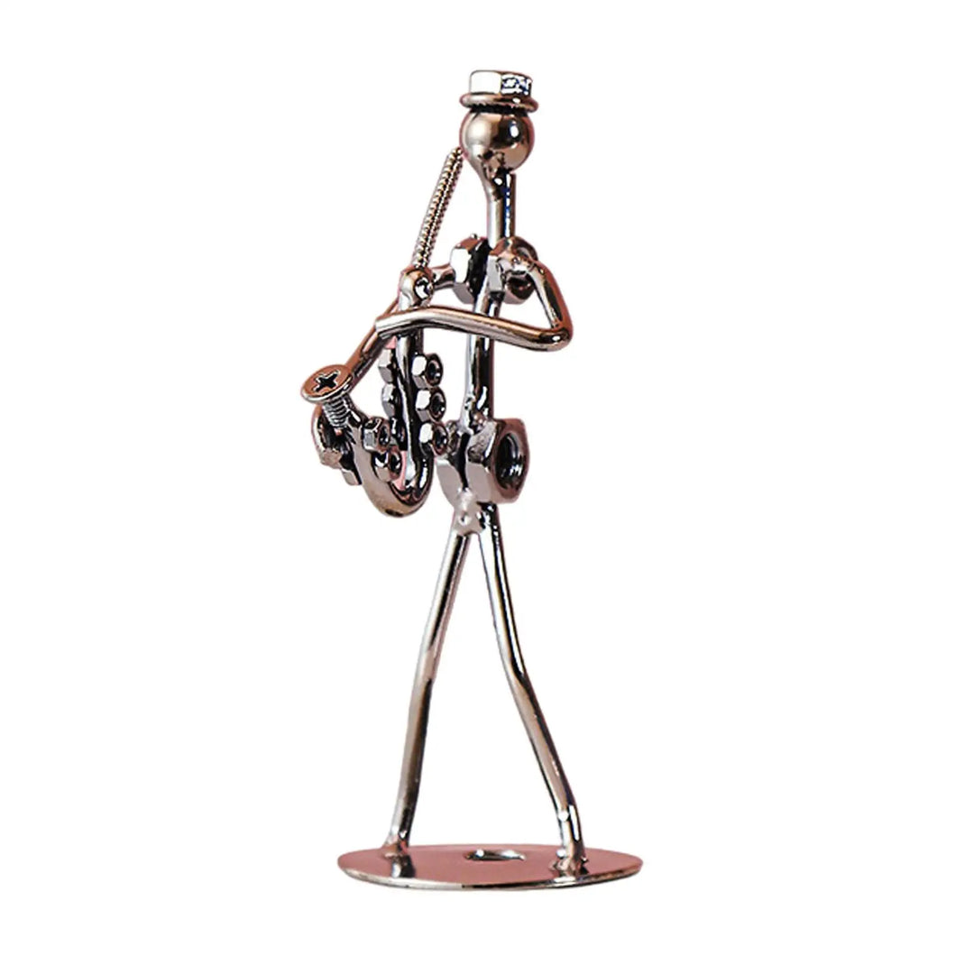 Musical Man Statue Musician Tabletop Figurine Musician Player Sculpture Art Figurine for Party Office Entrance Table Festival