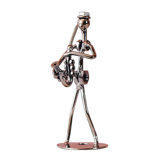 Musical Man Statue Musician Tabletop Figurine Musician Player Sculpture Art Figurine for Party Office Entrance Table Festival