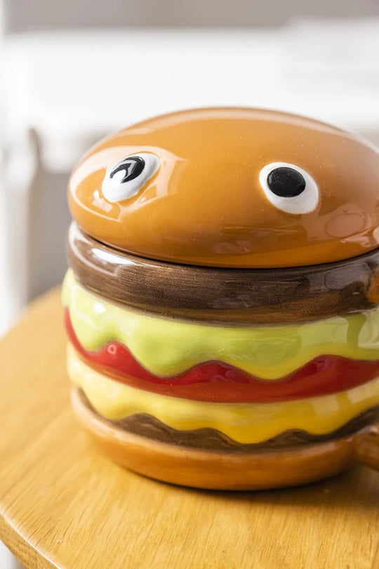 Coffee Mugs Creative Hamburger Shaped 300ML Water/coffee Cup with Lid