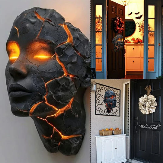 Cracked Soul Wall Lights Shattered Soul Wall Lamps Creative Figurine Luminous Resin Ornaments Sculpture Home Decor