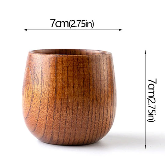 Wooden Cups Handmade Jujube Wood Handle Cups