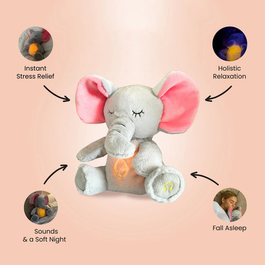 Soothing Elephant Plush Doll Toy Sleeping Companion