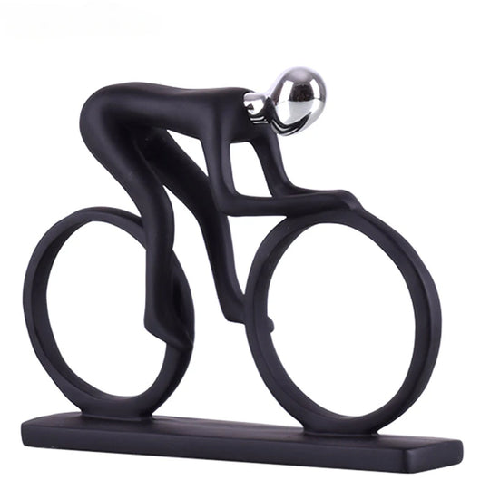 Modern Abstract Resin Bicycler Cyclist Statue