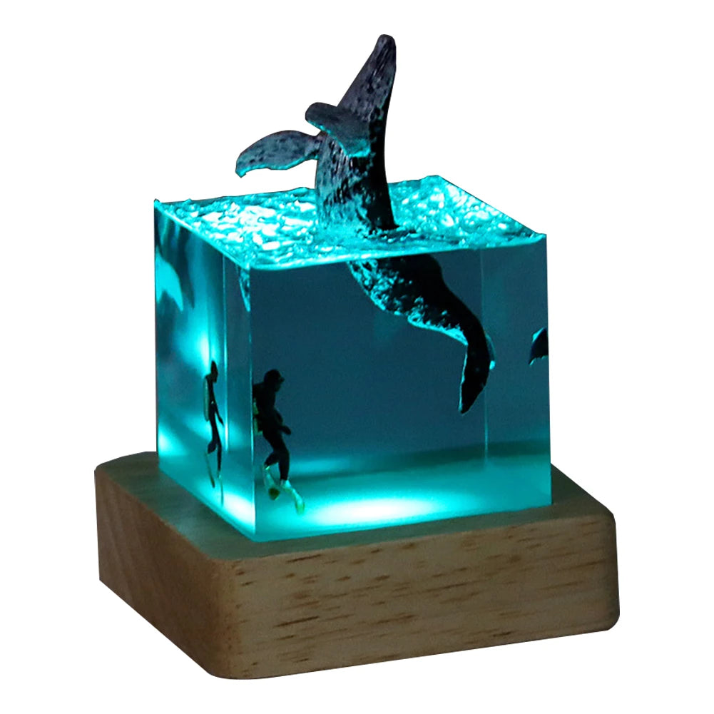 Marine Ocean Epoxy Resin Lamp LED Night Light