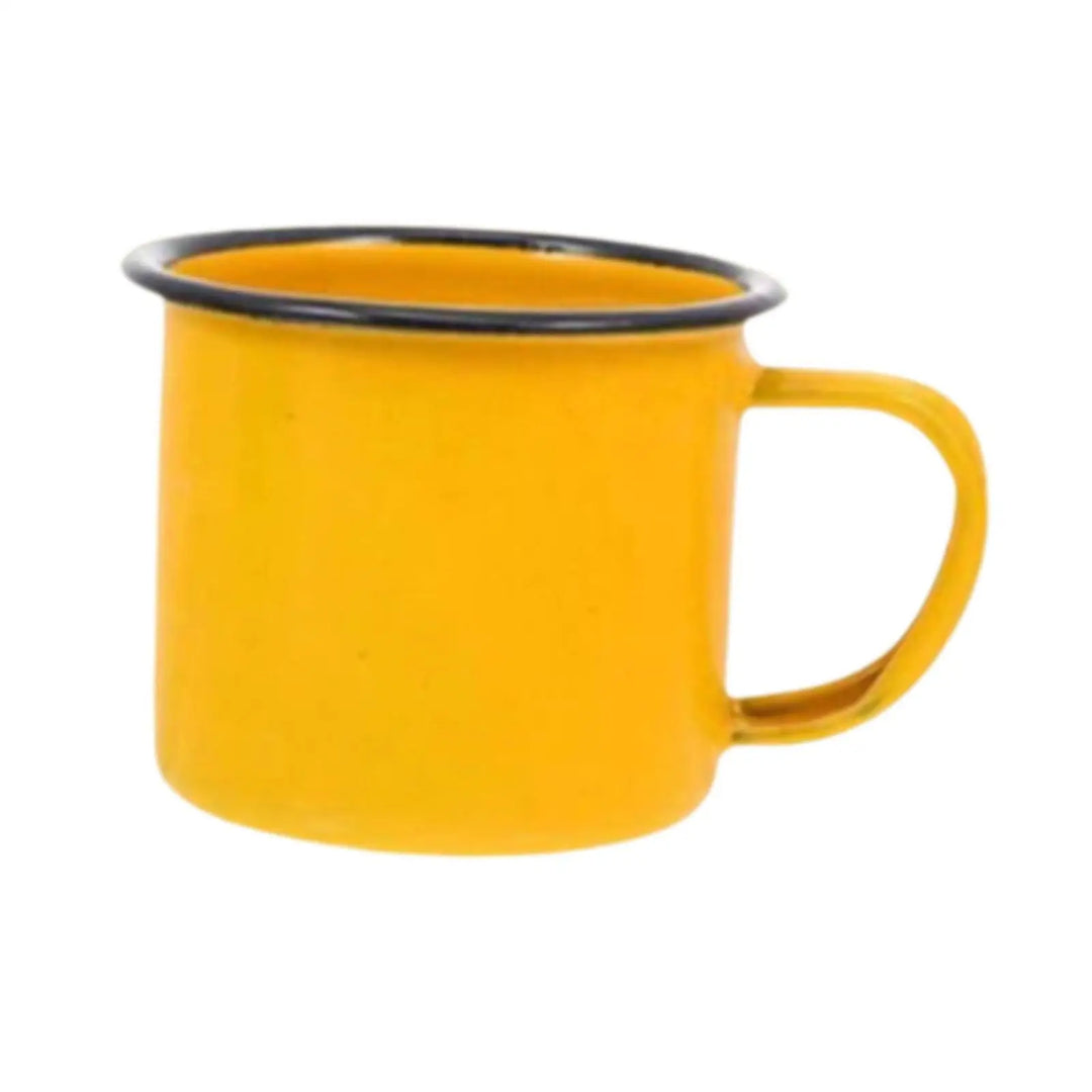 Enamel Coffee Cup Tea Cup Stylish Sturdy Water Cup Drinkware Milk Mug for Tabletop Office Household Apartments Cappuccino