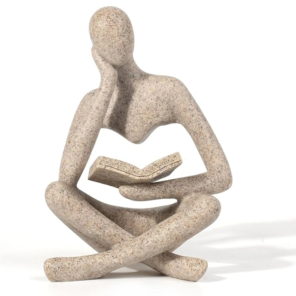 Person Who is Thinking Abstract Thinker Sculpture