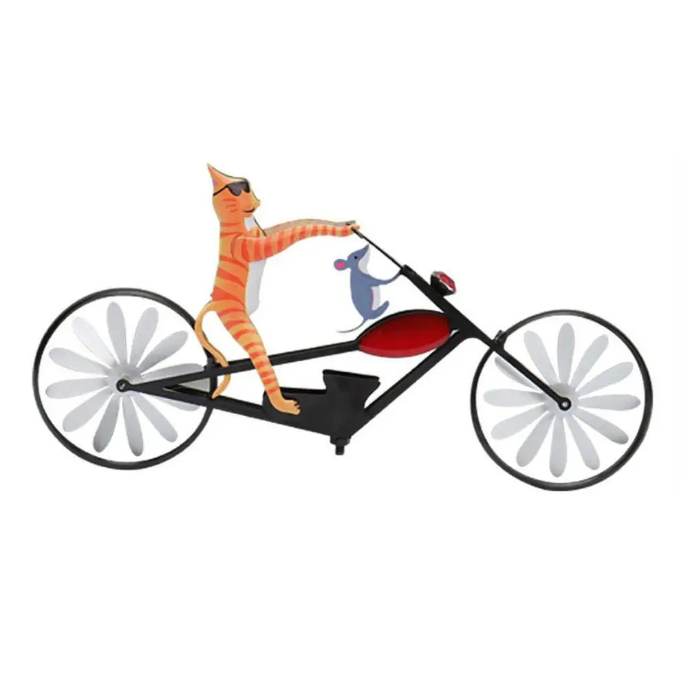 Animal Riding Metal Windmill 3D Animal Bike Spinner