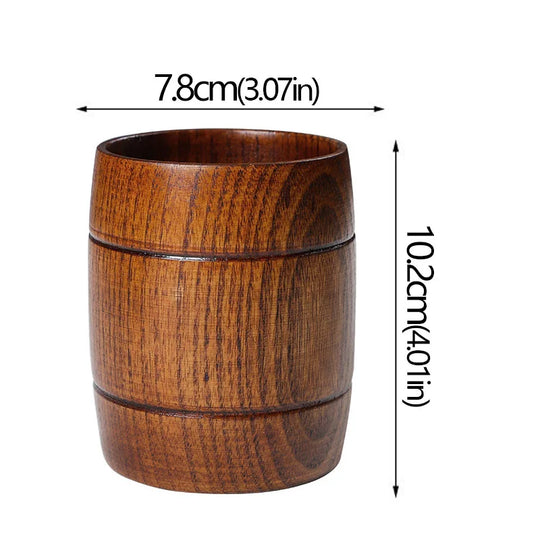 Wooden Cups Handmade Jujube Wood Handle Cups