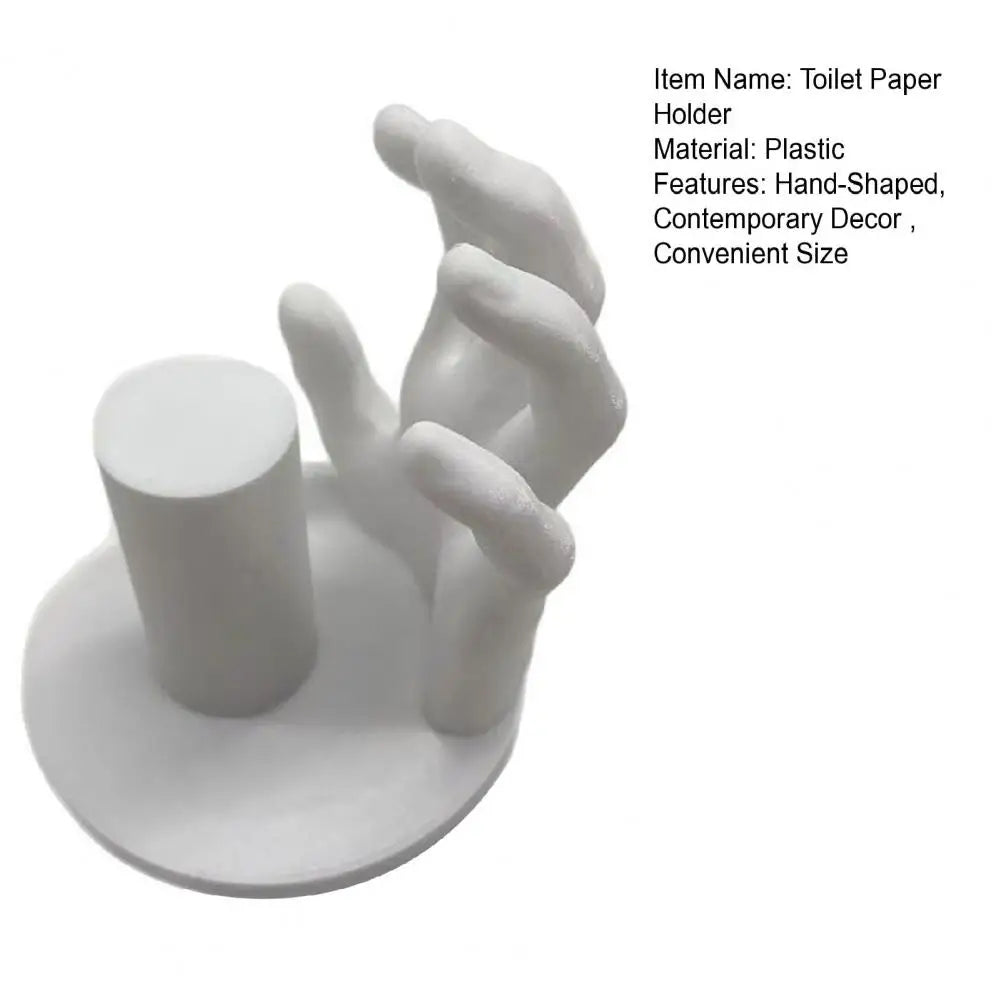 Resin Toilet Paper Holder Unique Hand-shaped Toilet Paper Holder for Bathroom Decor Wall Mounted Sculpture for Kitchen Tissue