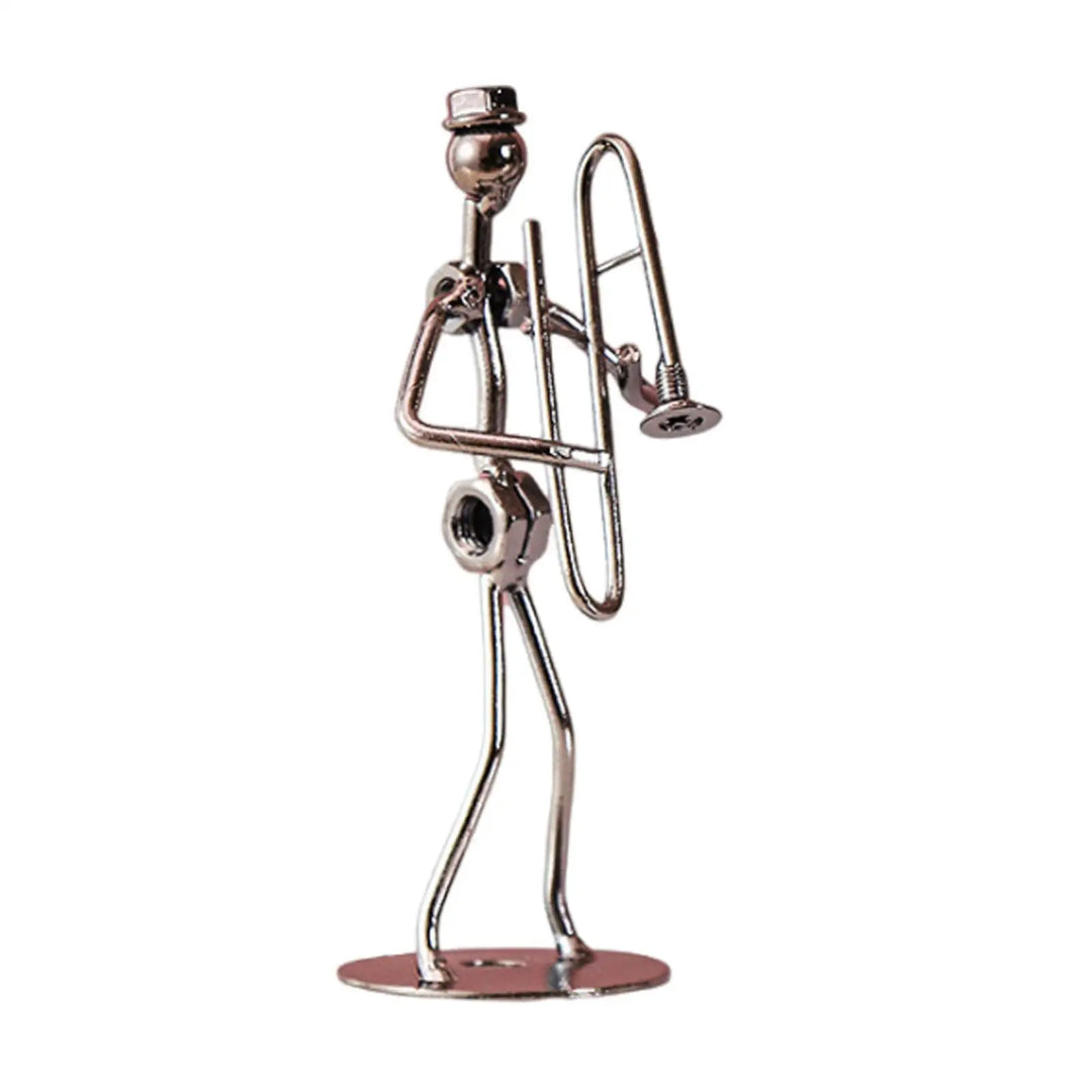 Musical Man Statue Musician Tabletop Figurine Musician Player Sculpture Art Figurine for Party Office Entrance Table Festival