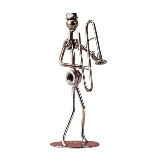 Musical Man Statue Musician Tabletop Figurine Musician Player Sculpture Art Figurine for Party Office Entrance Table Festival