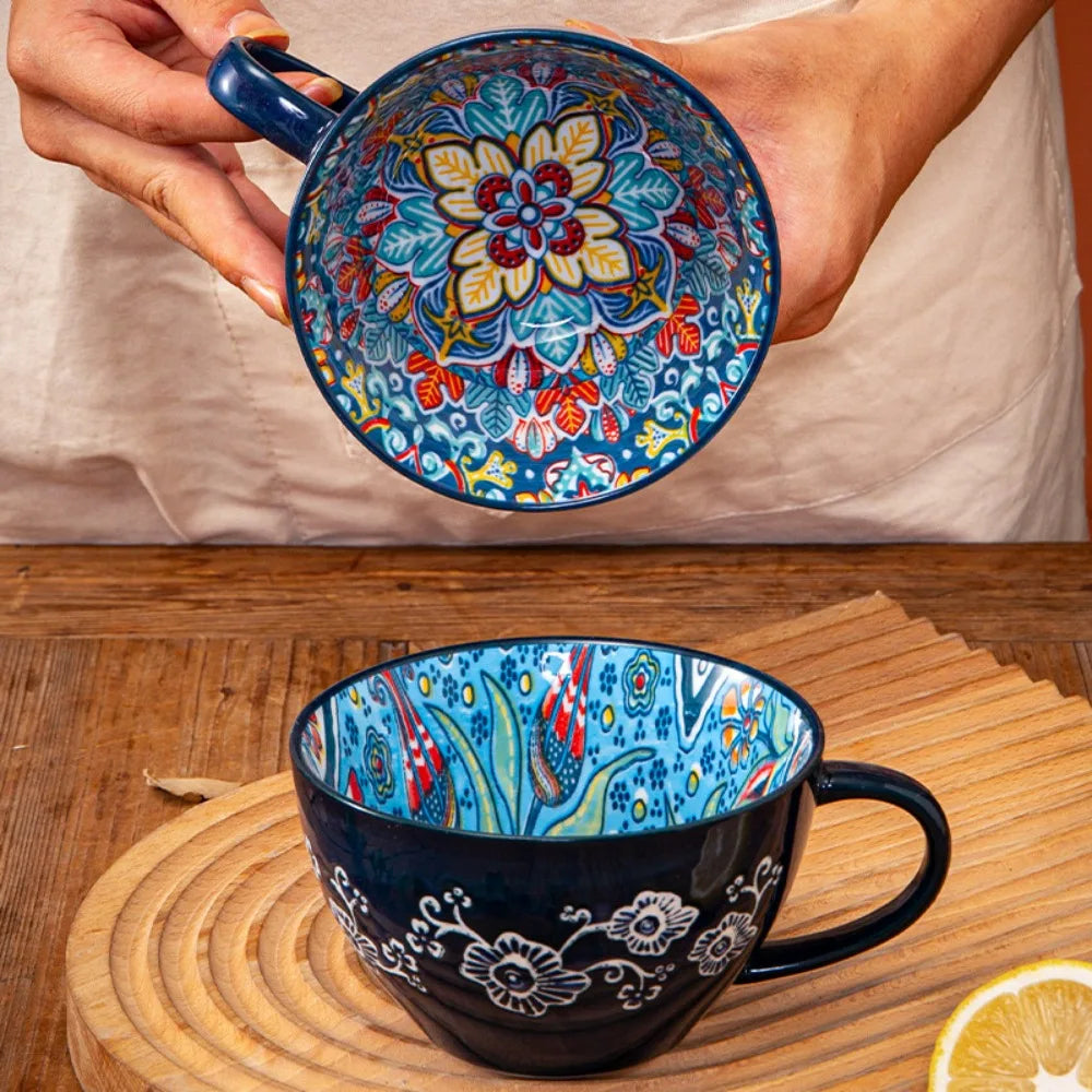 Retro Bohemian Flower Cup