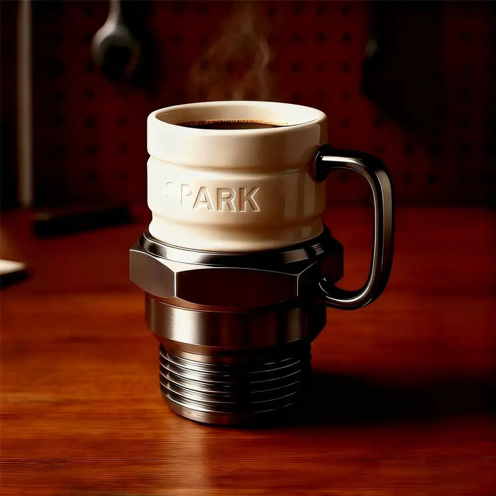 Novelty Spark Plug Coffee Mug