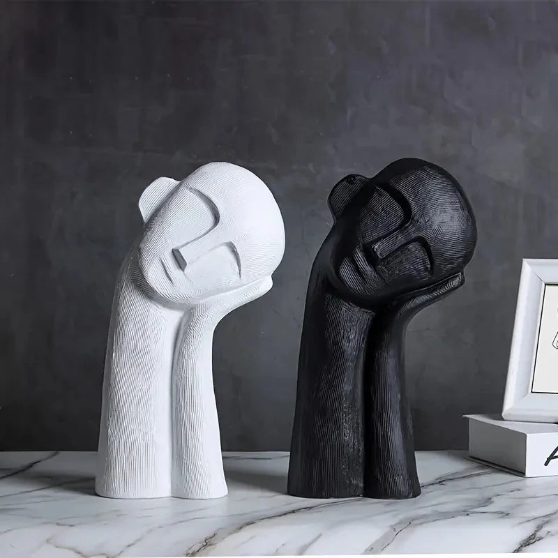 Nordic Abstract Contemplation Thinker Sculpture