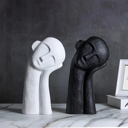 Nordic Abstract Contemplation Thinker Sculpture