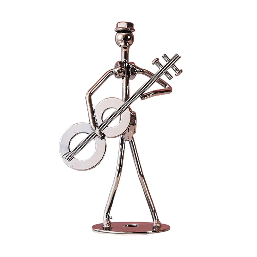 Musical Man Statue Musician Tabletop Figurine Musician Player Sculpture Art Figurine for Party Office Entrance Table Festival