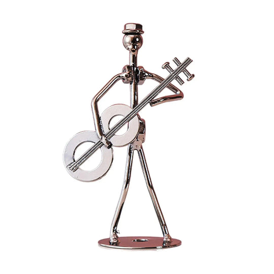 Musical Man Statue Musician Tabletop Figurine Musician Player Sculpture Art Figurine for Party Office Entrance Table Festival