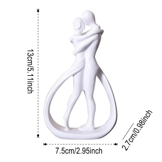 Modern Abstract Hugging Couple Statue