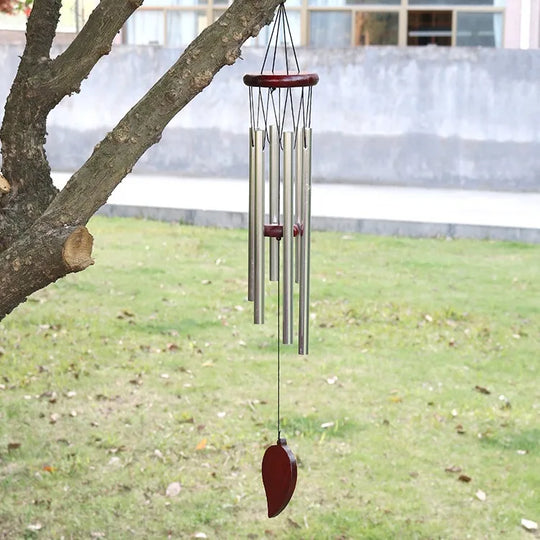Wind Chimes - Aluminum Alloy, 6/12 Tubes, Gold/Silver, Clear Sound, with Hook for Home/Outdoor Wedding Party Memorial Decoration