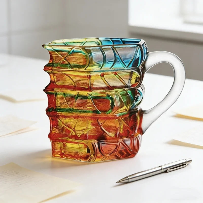 JUSTINLAU Painted Book Mug Coffee Cup