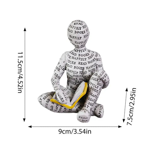 Reading Statue Man Reading Book Statue