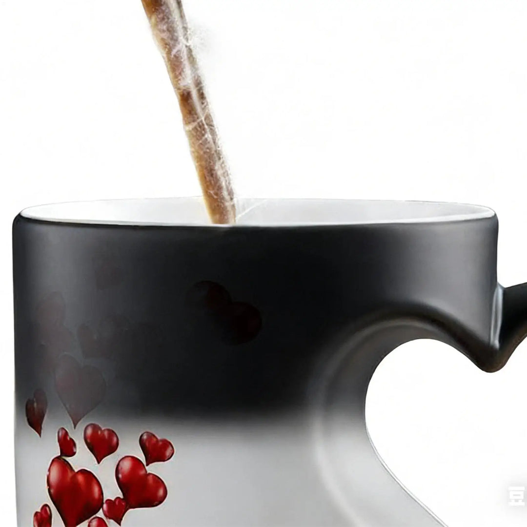 Color Change Mug Heart Shape Handle