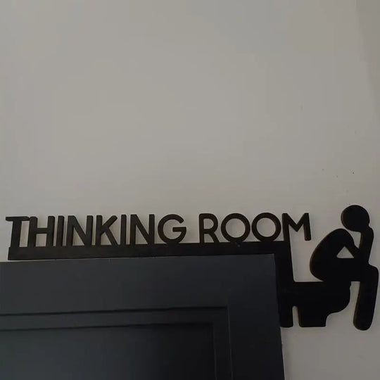 Modern Toilet Door Sign Thinking Room Wall Mounted Sculpture Home Decor Artwork Decorative Door Frame Pendant Home Decorations