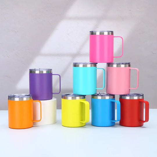 350ml 12oz stainless steel mug coffee mug cup with handle