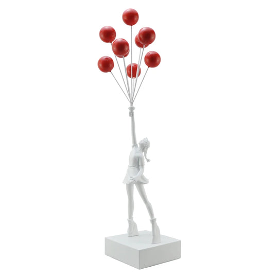 Balloon Girl Statue Flying Balloons