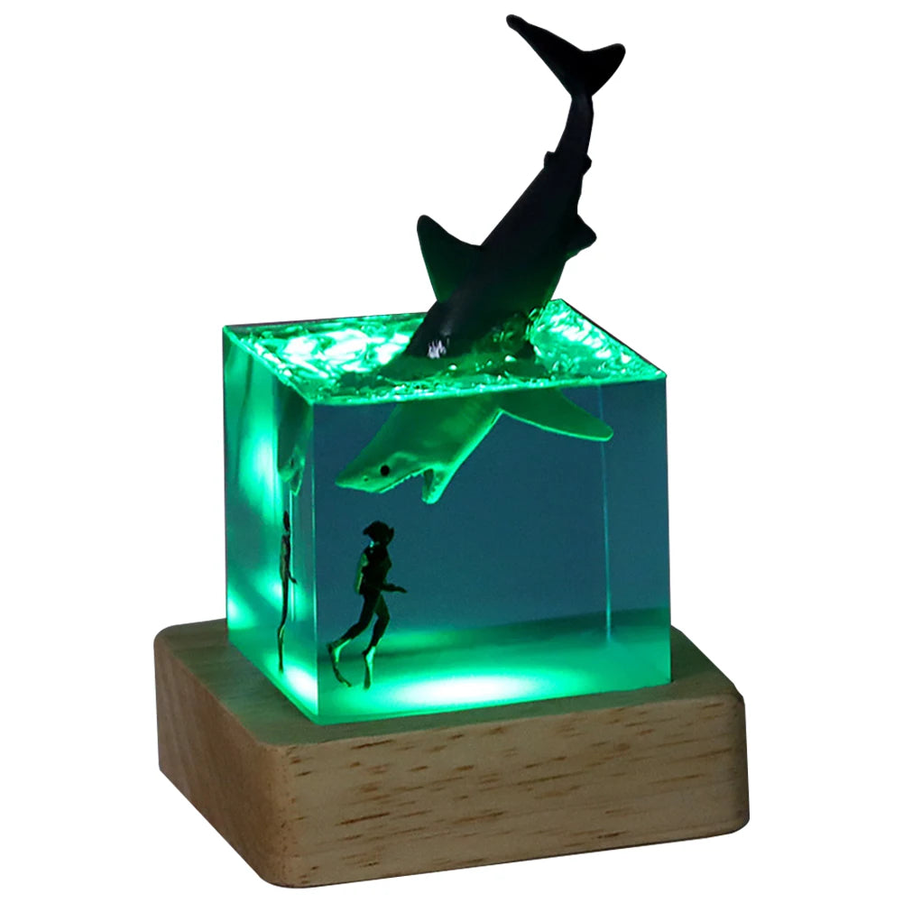 Marine Ocean Epoxy Resin Lamp LED Night Light