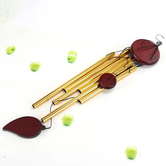 Wind Chimes - Aluminum Alloy, 6/12 Tubes, Gold/Silver, Clear Sound, with Hook for Home/Outdoor Wedding Party Memorial Decoration