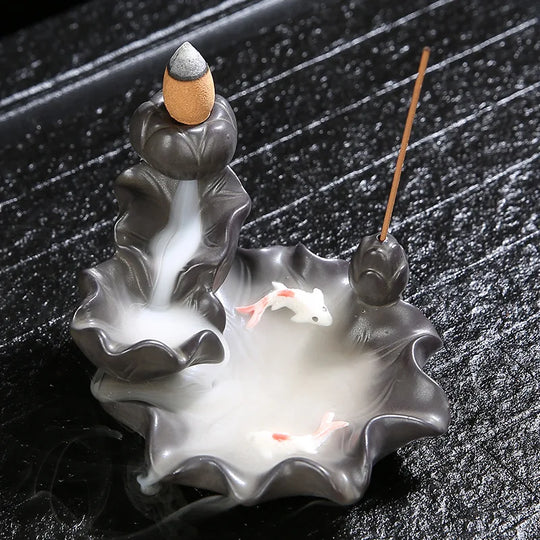 Black Ceramic Incense Burner