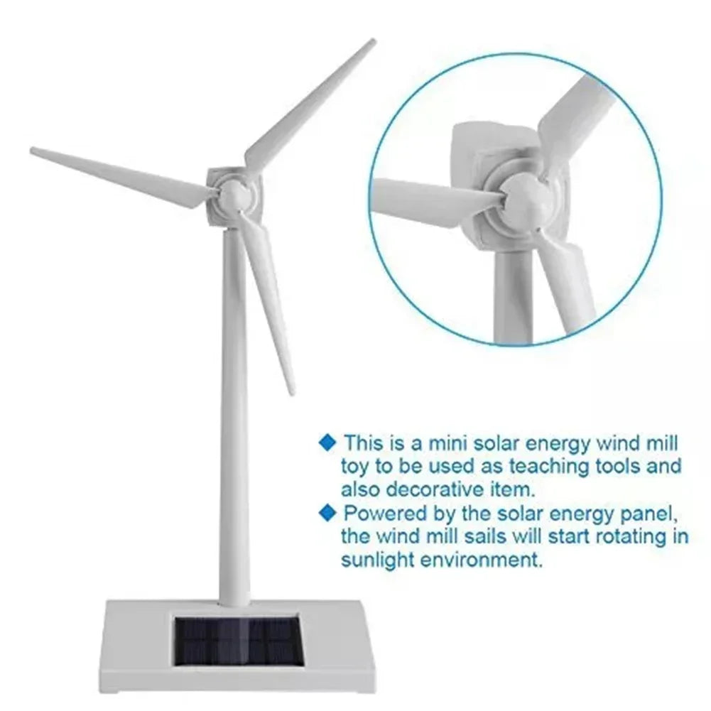 Solar Powered Wind Mill Model Desktop Decor