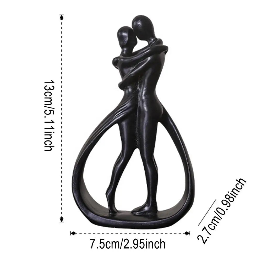 Modern Abstract Hugging Couple Statue