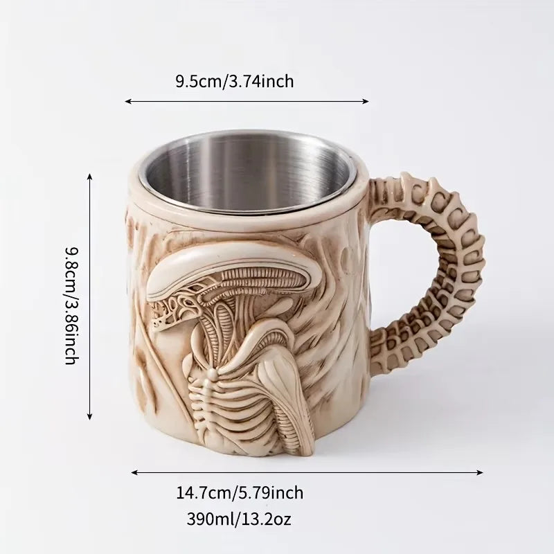 1PC New Xenomorph Mug 3D Flat Heat Transfer Alien Coffee Cup