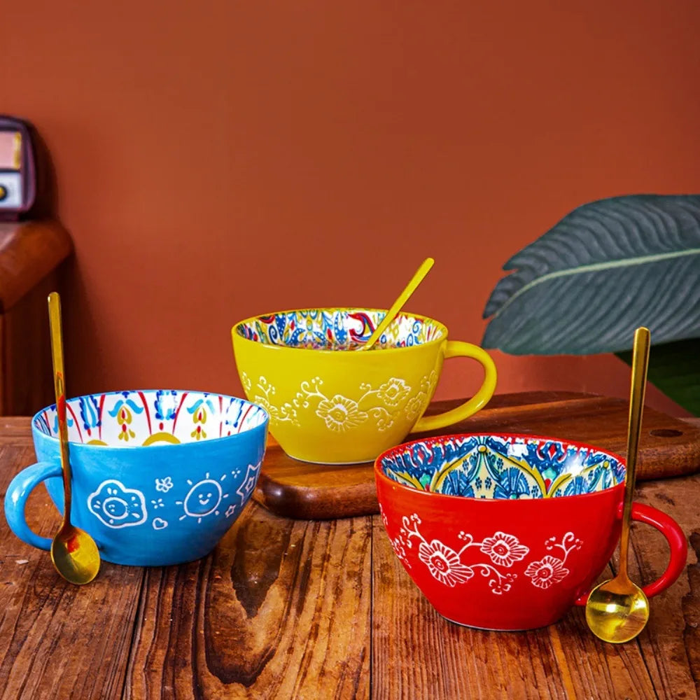 Retro Bohemian Flower Cup