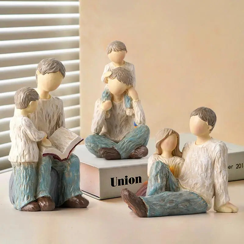 Resin Family Figures Hand Painted Character Figurines