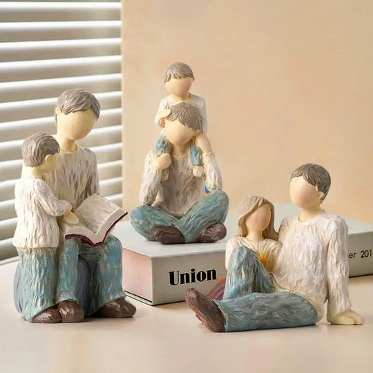 Resin Family Figures Hand Painted Character Figurines