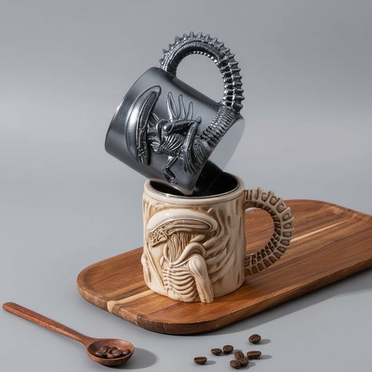1PC New Xenomorph Mug 3D Flat Heat Transfer Alien Coffee Cup