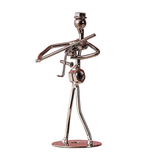 Musical Man Statue Musician Tabletop Figurine Musician Player Sculpture Art Figurine for Party Office Entrance Table Festival