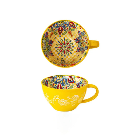 Retro Bohemian Flower Cup