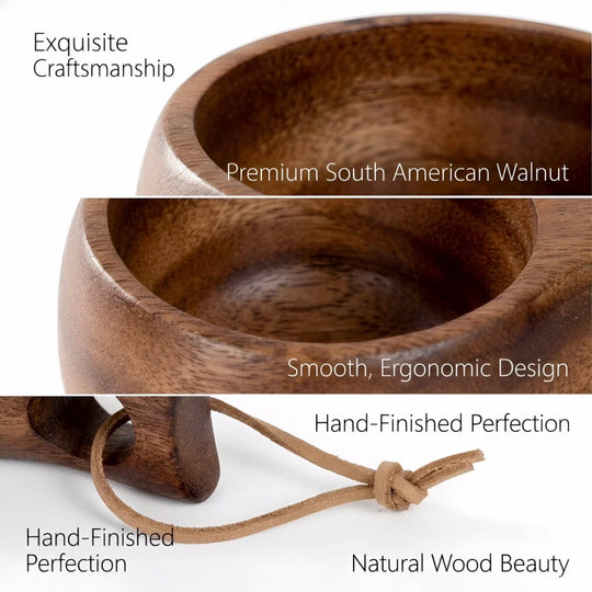 Handmade Wooden Mug Acacia Wood Coffee Tea Milk Cup