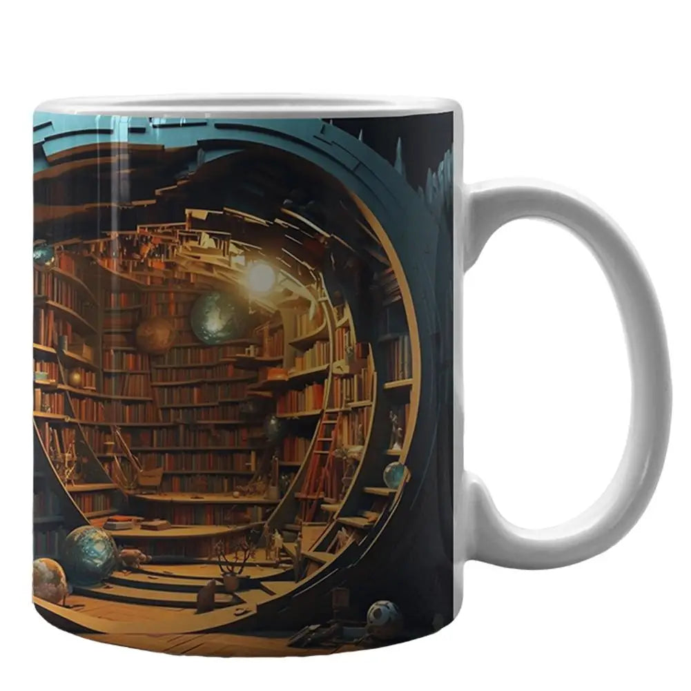 3D Library Book Mug Ceramic Shelf Mug