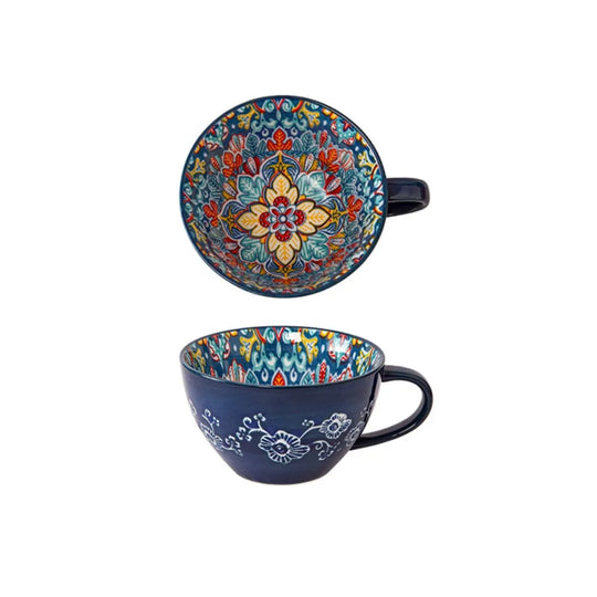 Retro Bohemian Flower Cup