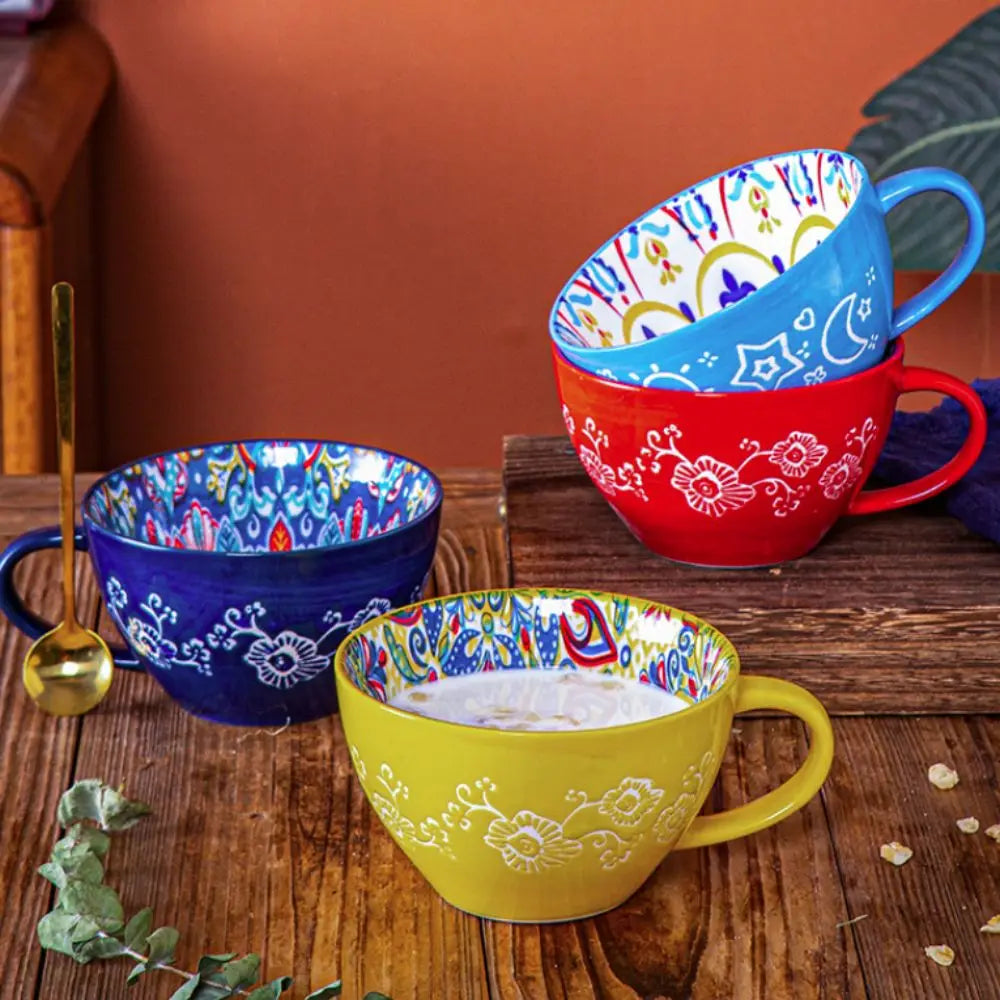 Retro Bohemian Flower Cup