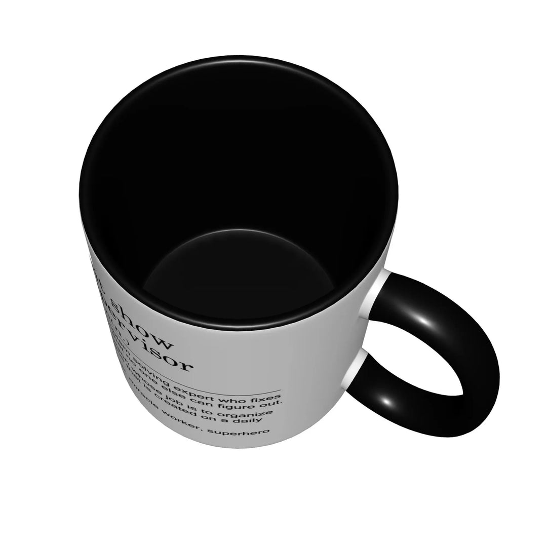 Shit Show Supervisor Mugs With Black Handle