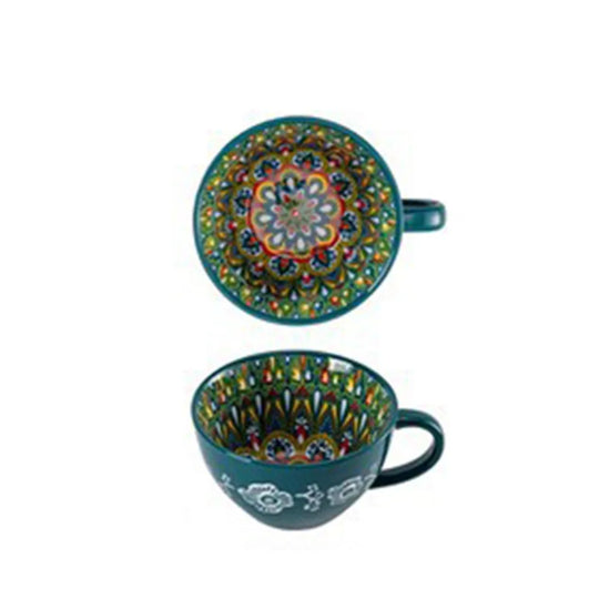 Retro Bohemian Flower Cup